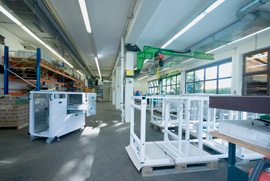 2010: Montage und Lager im alten Produktionsgebäude im Gewerbegebiet 2